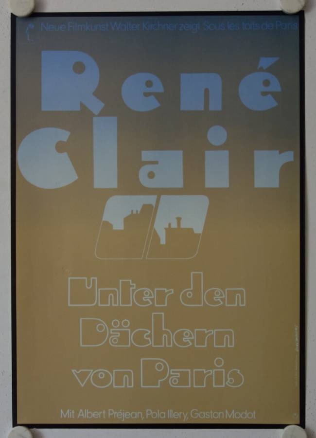 Unter den Dächern von Paris originales deutsches Filmplakat (R60s)